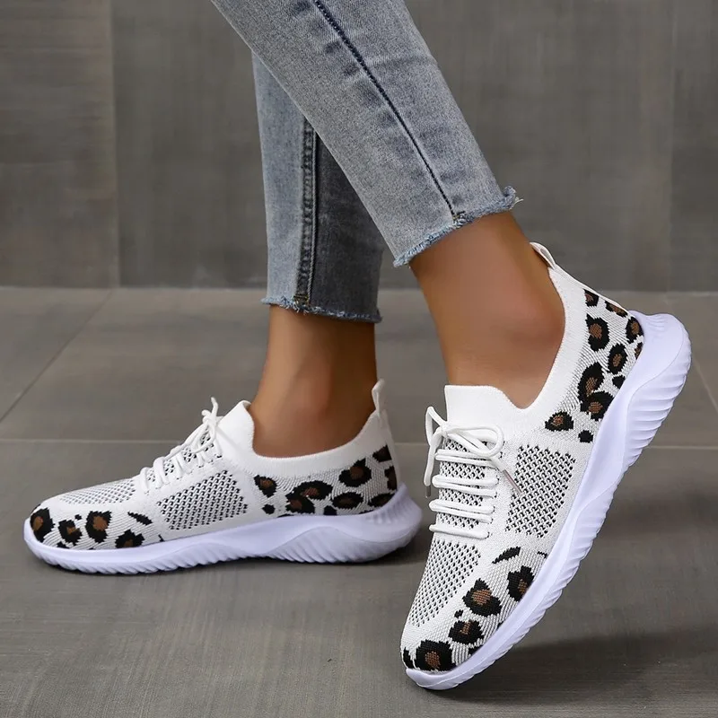 New Summer Women's Knitted Mes - огляд і ціна Knit Fabric Lace Up Sneakers